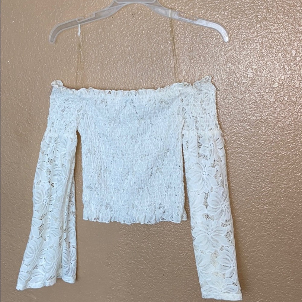 Floral Over shoulder Top